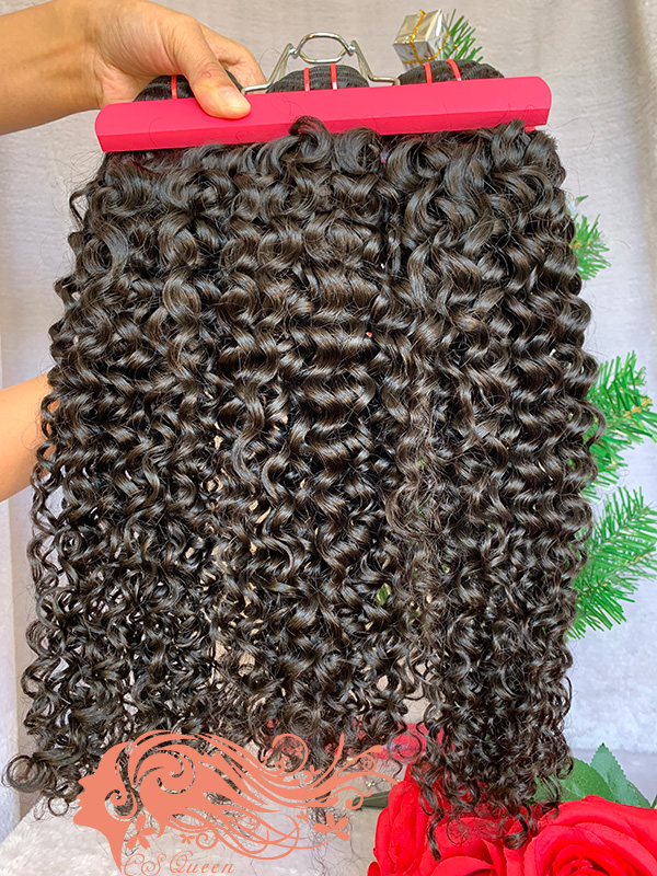 Csqueen Mink hair Jerry Curly 9 bundle Hair Weave Virgin Human Hair
